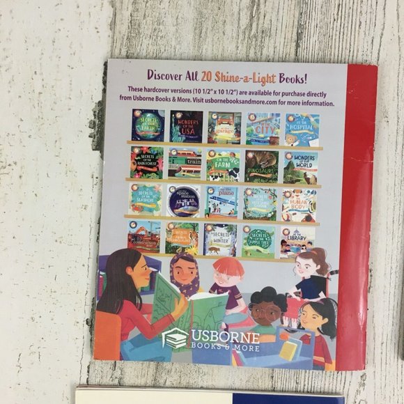 Lot 4 Chick-fil-a Usborne Books Kids Shine-a-Light City Train Science with Air - Picture 6 of 10